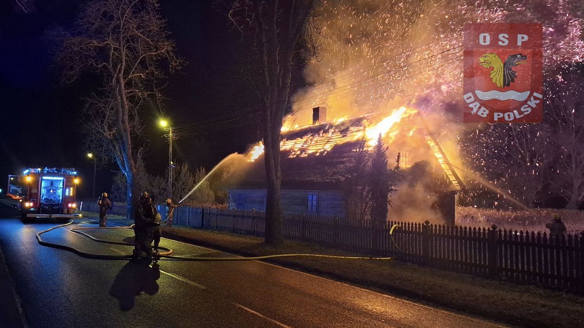 Pożar zabytkowej chaty