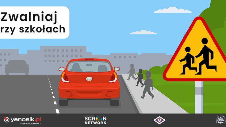 Zwalniaj przy szkołach