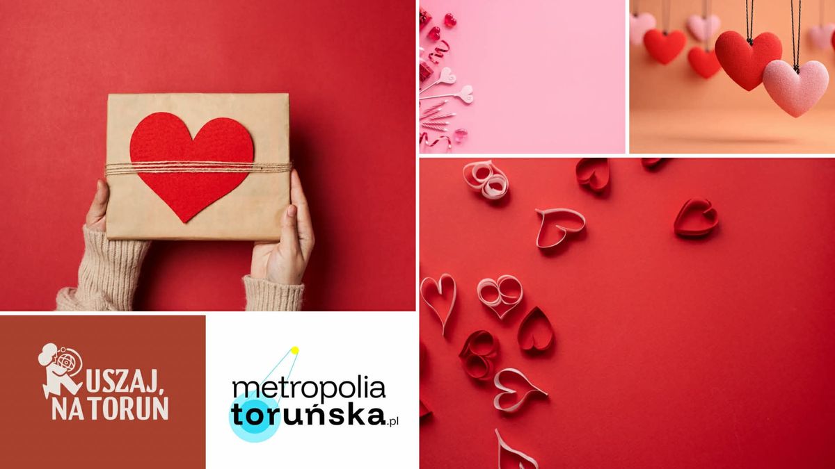 Grafika zapowiadająca Walentynki w Toruniu