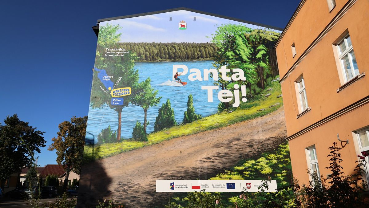 mural w Trzciance, trzcianka, mural