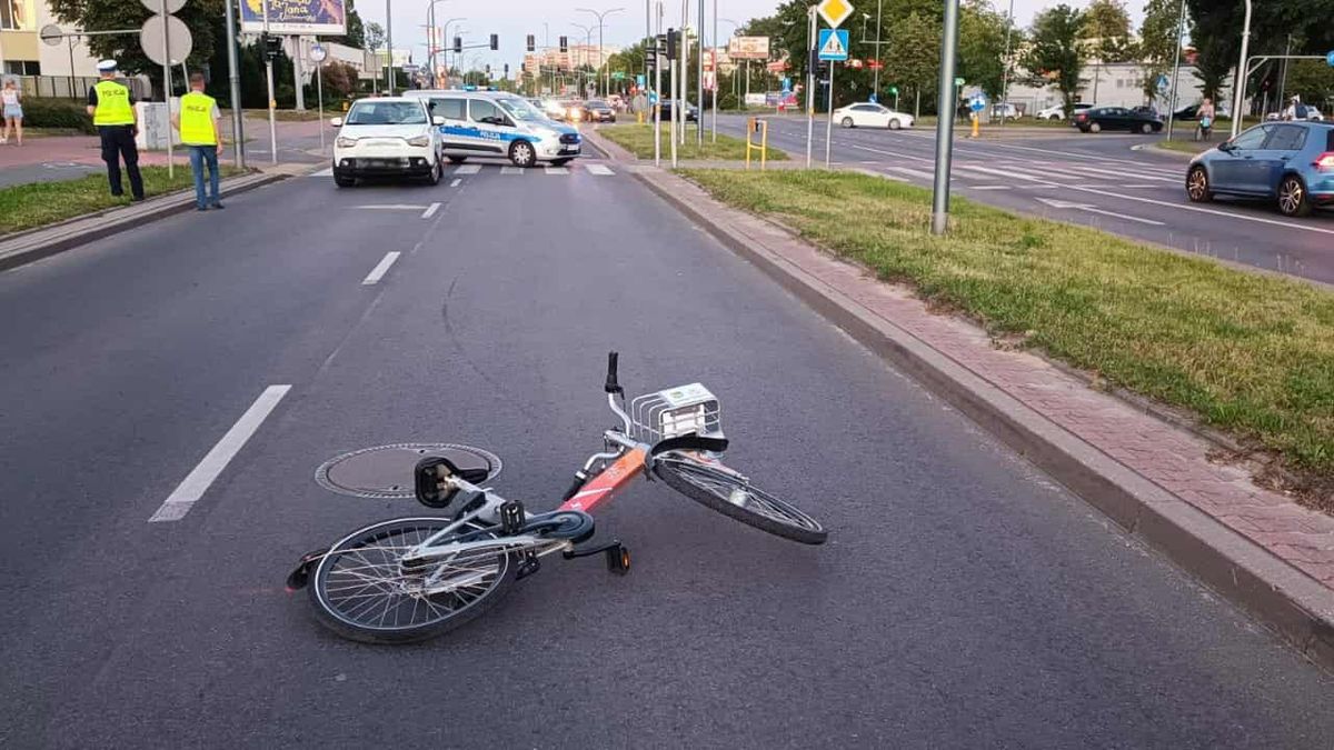 Potrącenie rowerzysty