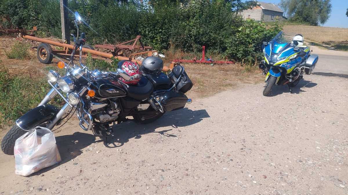Zatrzymany motocyklista