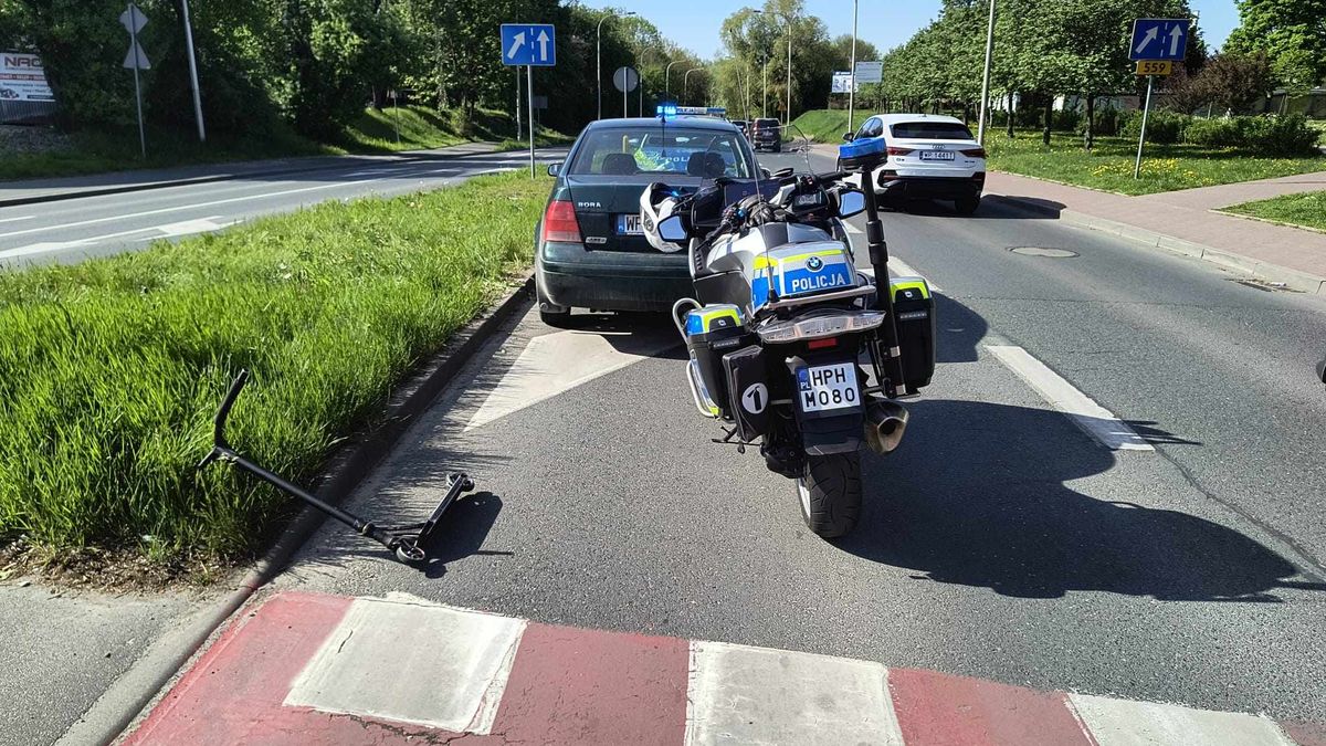 Potrącenie 15-latka na hulajnodze