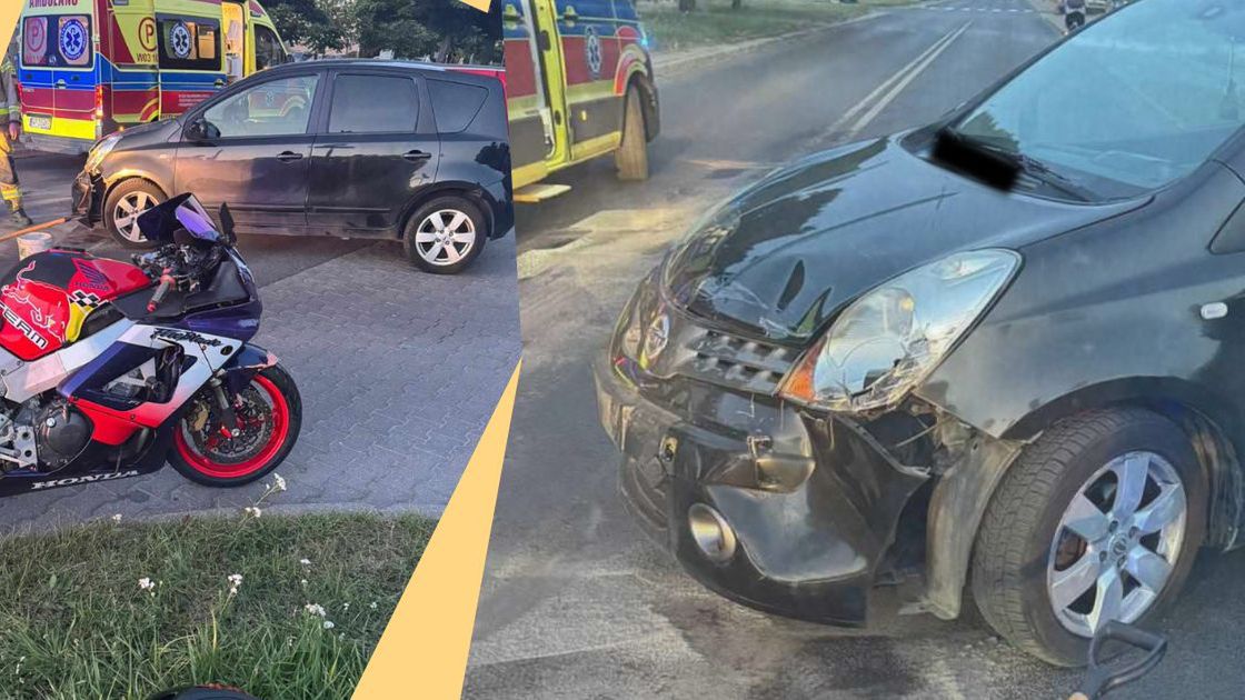 Zdarzenie drogowe z udziałem motocyklisty