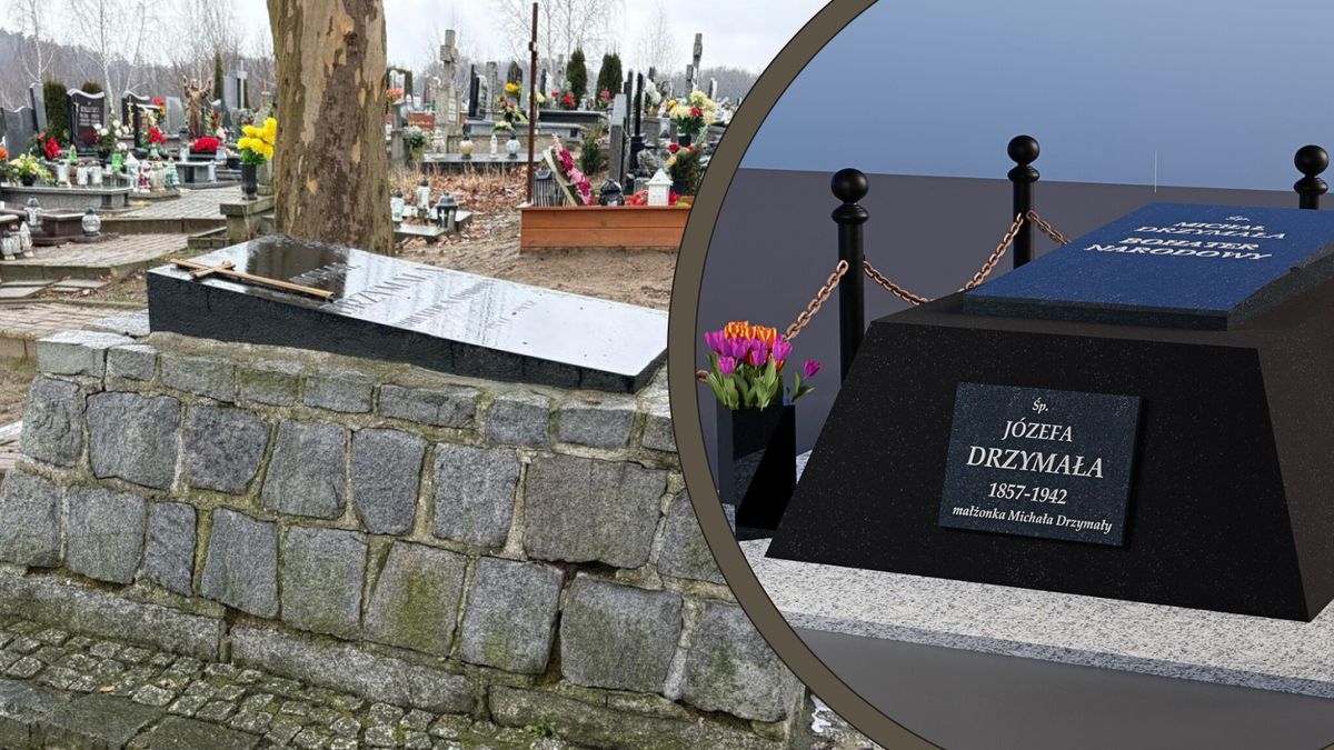 Grób Michała Drzymały, obecny i projekt przyszłego