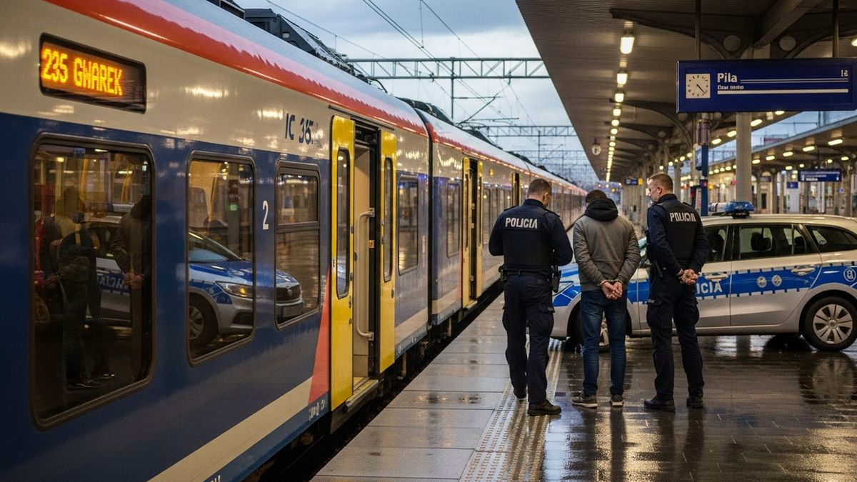 PKP, stacja, policja, awantura