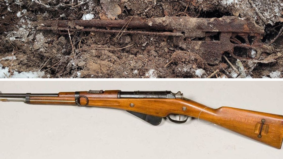 Poszukiwacz skarbów odnalazł karabin z 1916 roku 