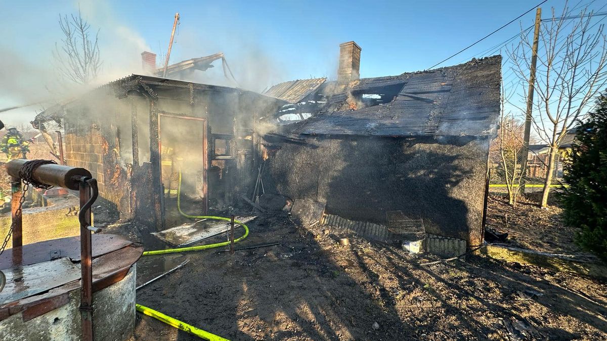 Pożar domu w Wilkanowie