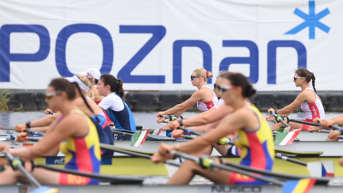 Wioślarze na Torze Regatowym Malta w Poznaniu