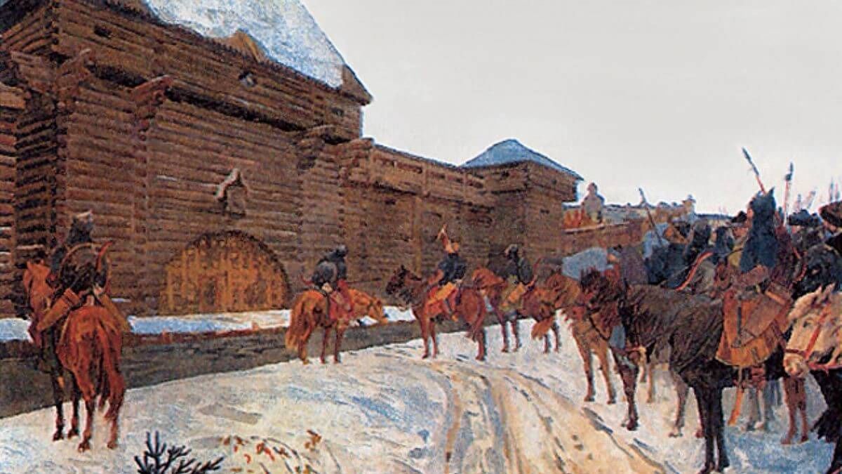 Mongołowie pod Włodzimierzem. Malował Wasilij Maksimow