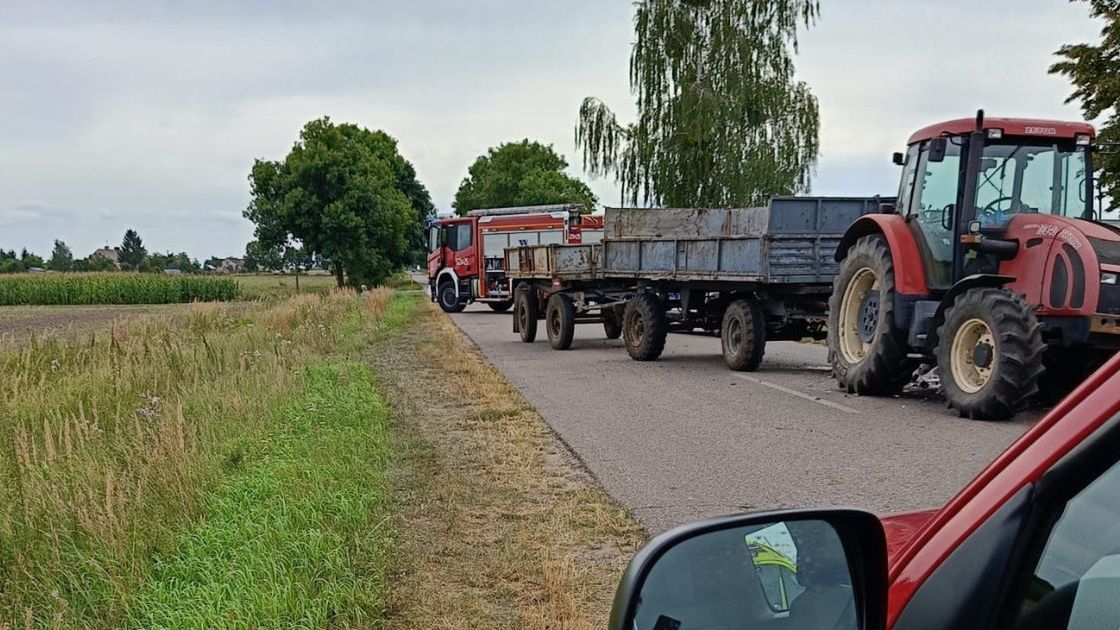 Zderzenie ciągnika z busem