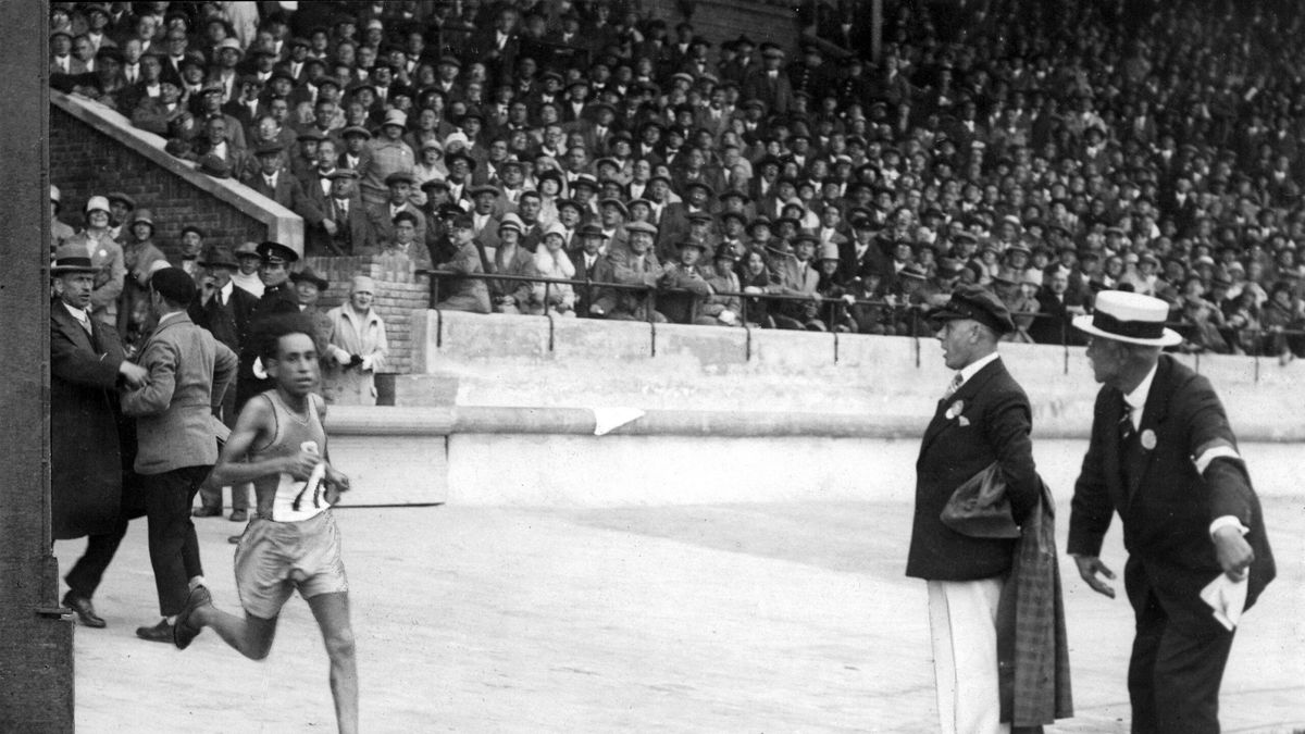 Boughera El Ouafi w trakcie igrzysk olimpijskich w 1928 roku fot. domena publiczna