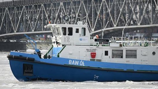 Lodołamacz na Wiśle 