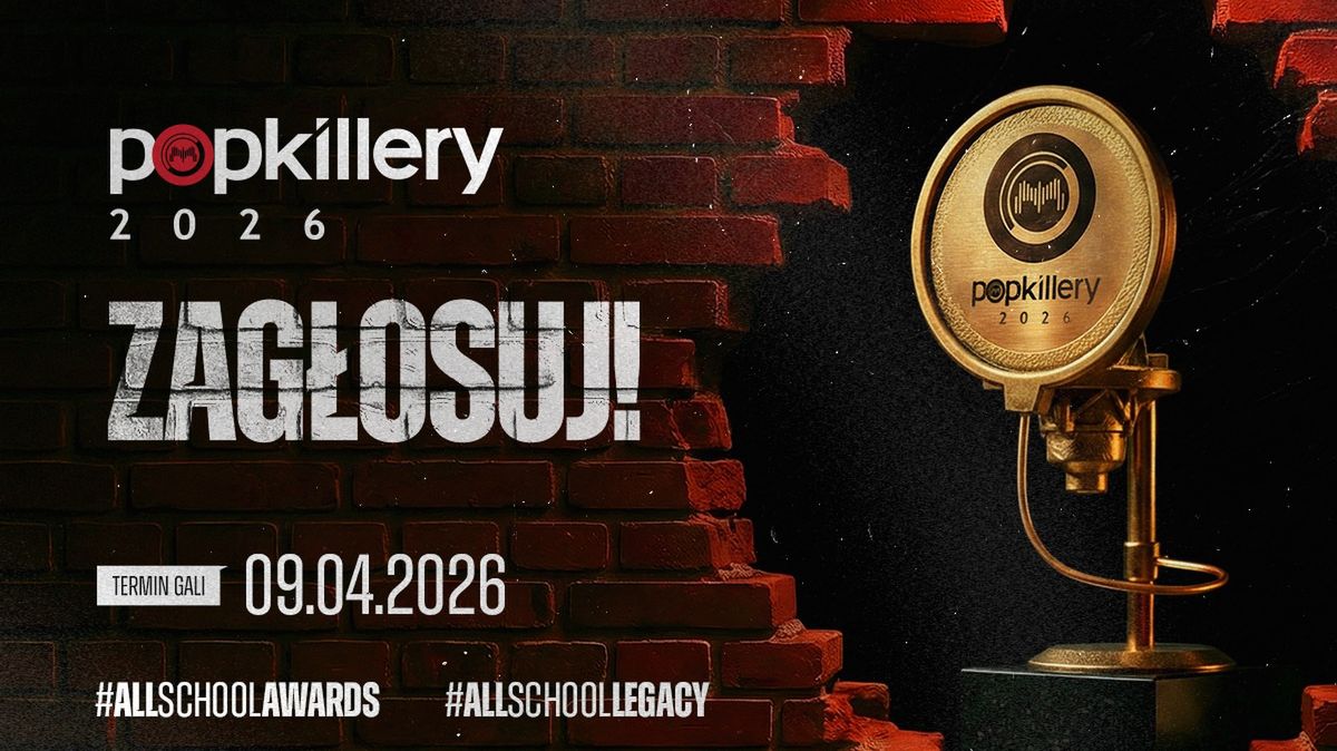 Gala Popkillery 2026 odbędzie się 9 kwietnia