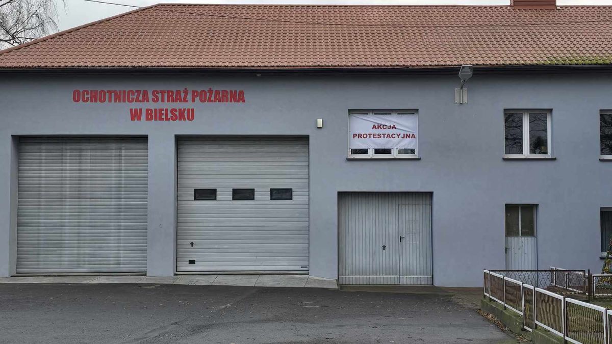 Akcja protestacyjna OSP w Bielsku 
