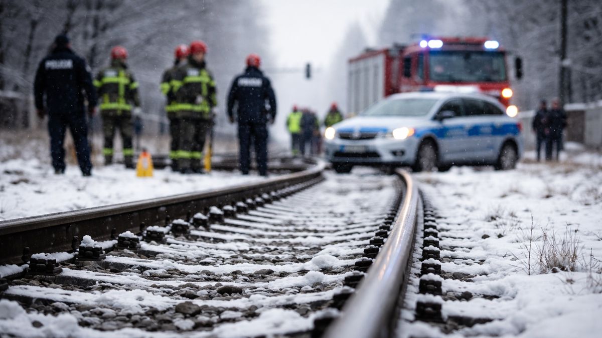 Tory, wypadek na torach, pkp, potrącenie, zima