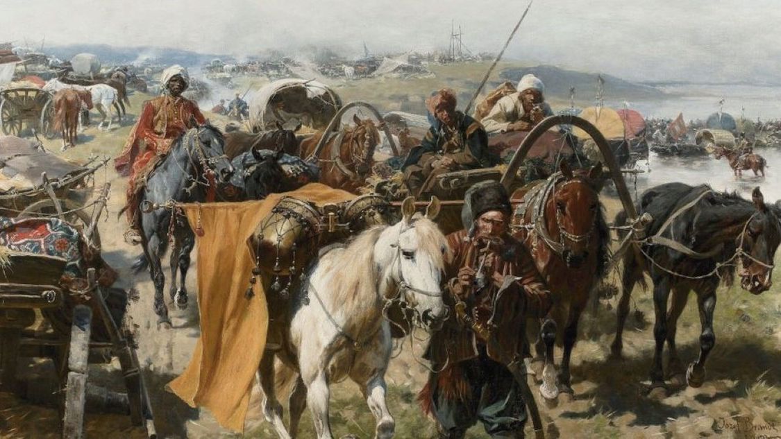 Obraz Józefa Brandta „Obóz Zaporożców” z ok. 1880 r.