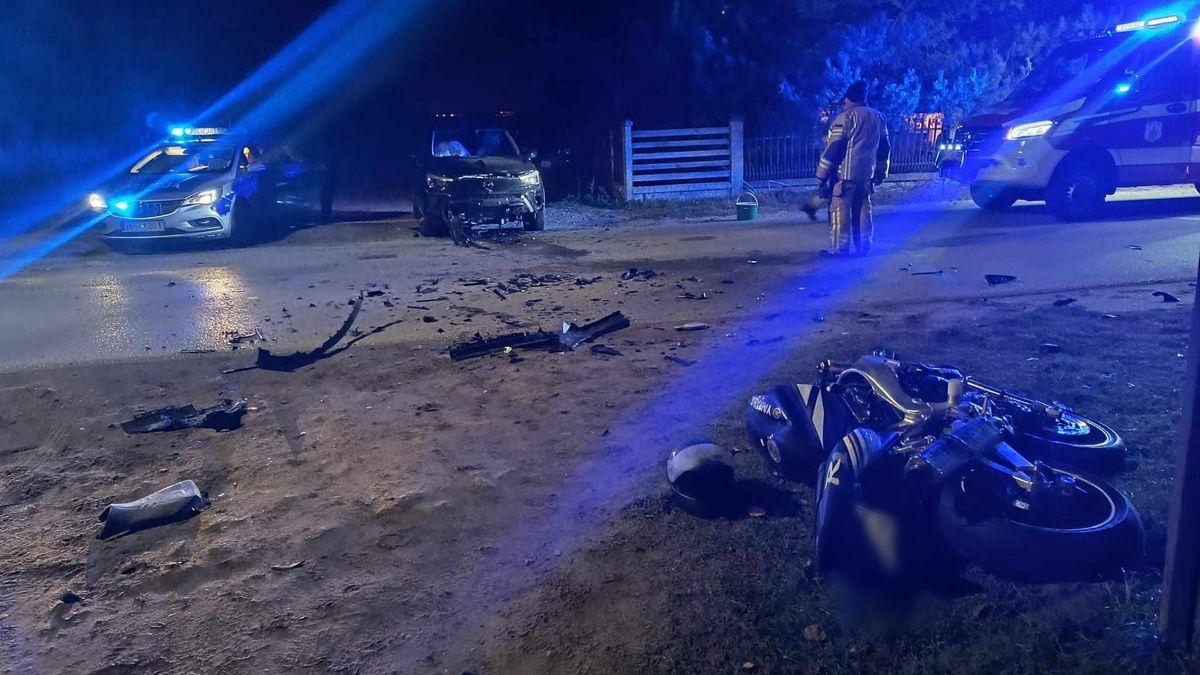 18-letni motocyklista w szpitalu