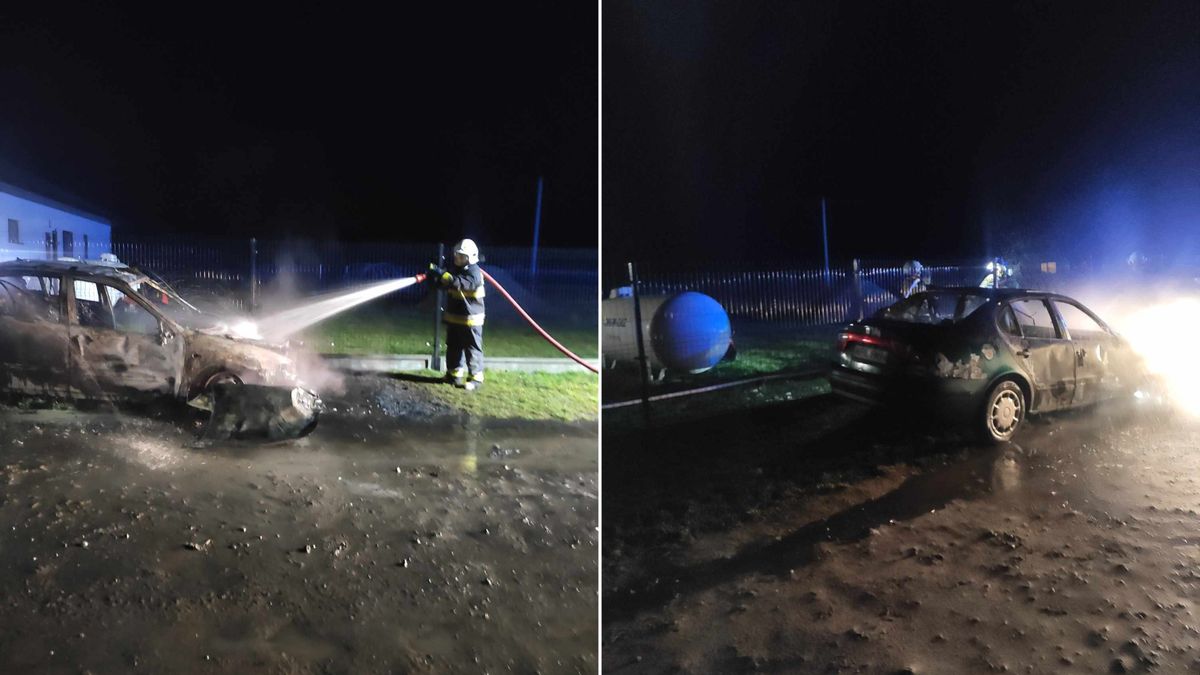 Pożar samochodu osobowego