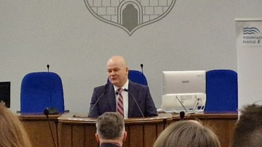 Konferencja dotycząca projektu przebudowy głównej stacji uzdatniania wody w Płocku, przy ul. Górnej