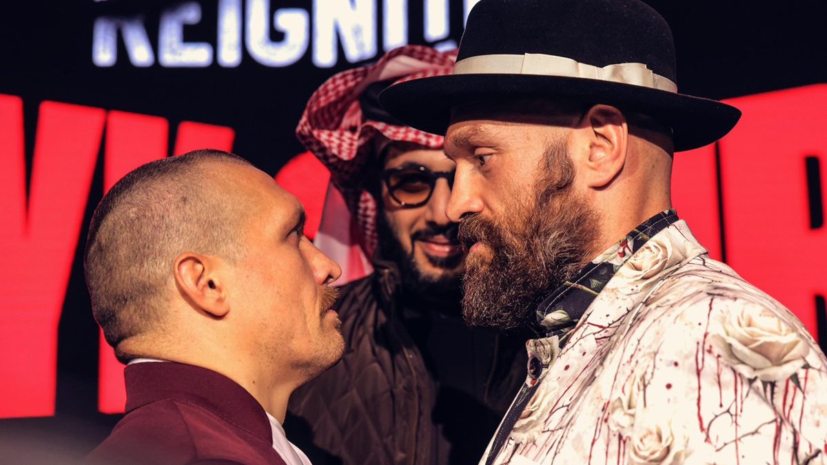 Zdjęcie okładkowe artykułu: Materiały prasowe / Na zdjęciu: Ołeksandr Usyk i Tyson Fury