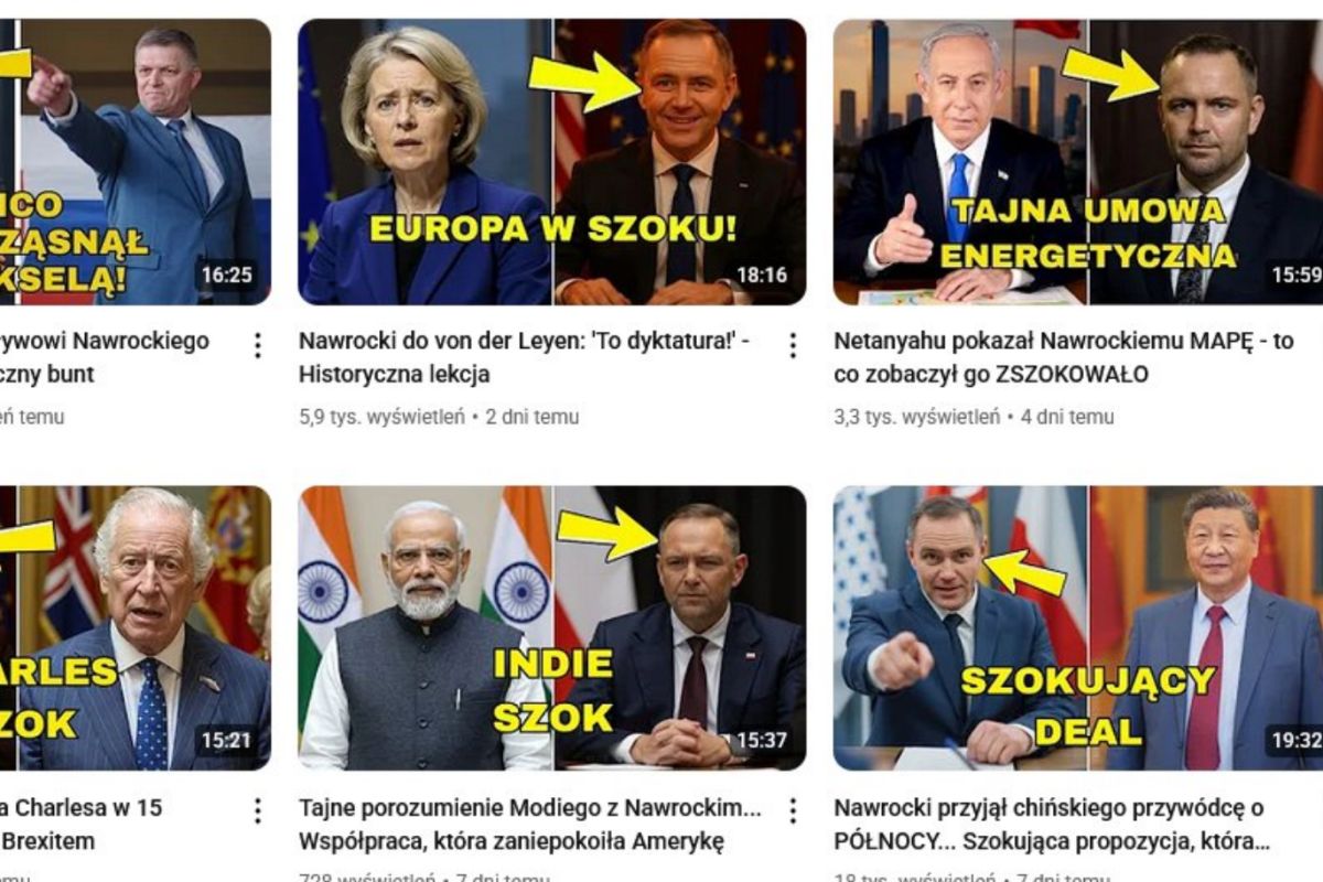 Fala fałszywych filmów z Karolem Nawrockim na YouTube. "Gruba sprawa"