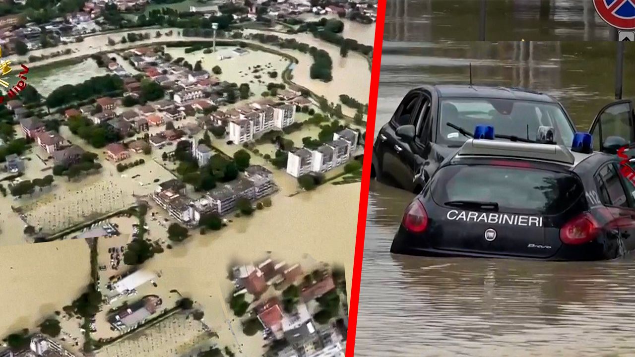 Milan under water. Homes and streets flooded