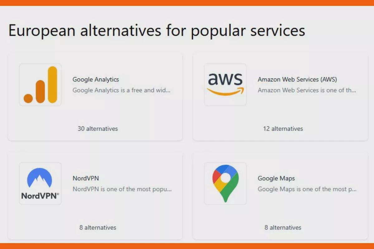 Europejczycy nie gęsi i swoje usługi mają. Pokaźna lista narzędzi alternatywnych dla bigtechów z USA