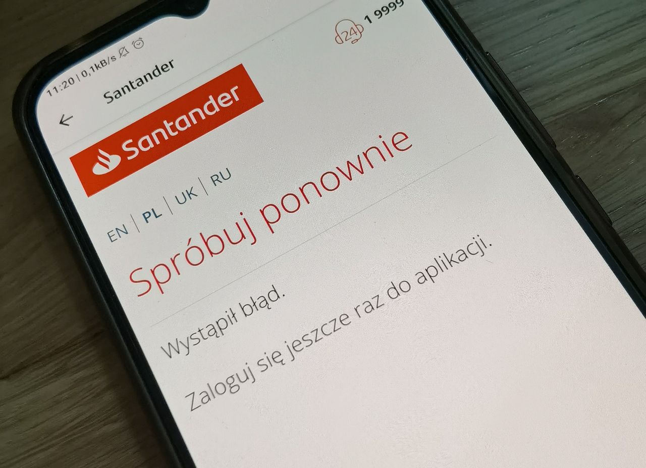 Awaria w Santander Bank Polska. Klienci nie mogą się zalogować  (aktualizacja)