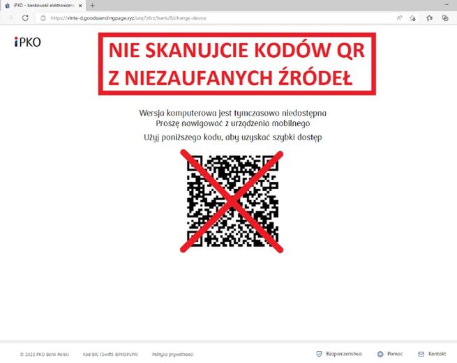 CSIRT KNF ostrzega przed oszustwami internetowymi z użyciem kodu QR