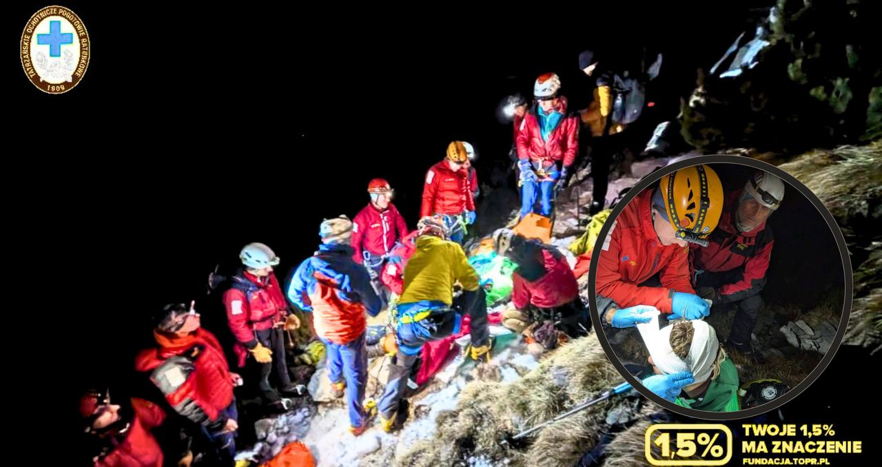 Dramatyczna akcja TOPR na Małym Giewoncie. Turysta spadł ponad 100 metrów