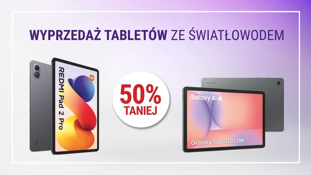 Noworoczna wyprzedaż w Play: światłowód nawet rok za 0 zł i tablety 50% taniej