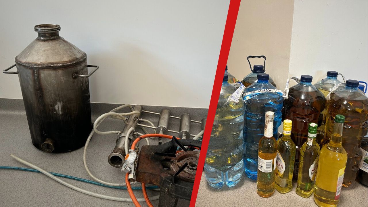 Nielegalna produkcja alkoholu w gminie Ujście – policja zabezpieczyła aparaturę i bimber