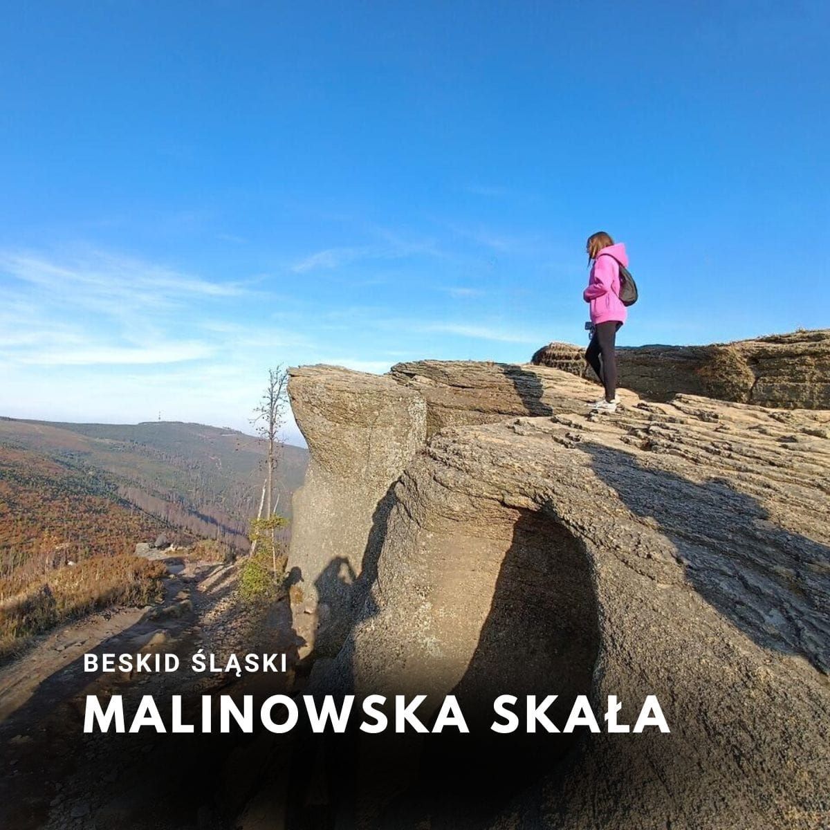 Malinowska Skała, Jaskinia i Szlak z Przełęczy Salmopolskiej