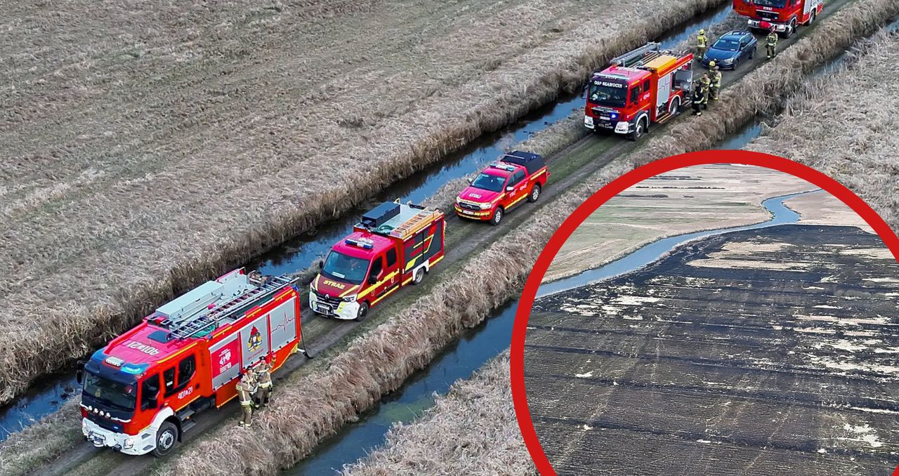 Pożar łąk nad Notecią. Ogień objął ogromny teren
