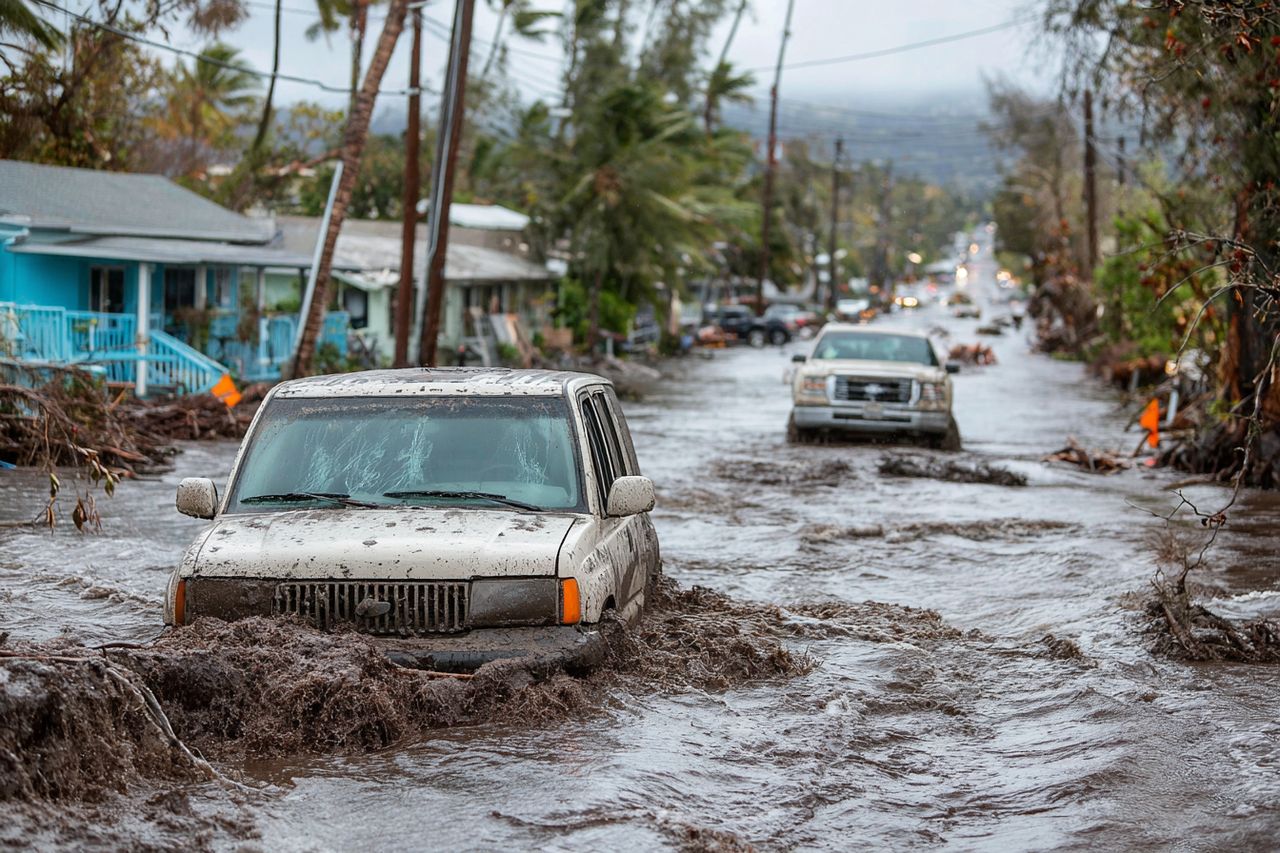 Hawaje pod wodą: burze przynoszą miliard dolarów strat – "największa powódź od 20 lat"