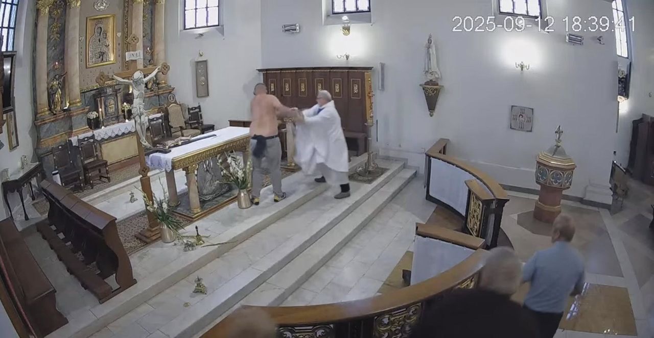 Dramatyczne sceny w kościele w Mieścisku. Pijany mężczyzna zaatakował księdza