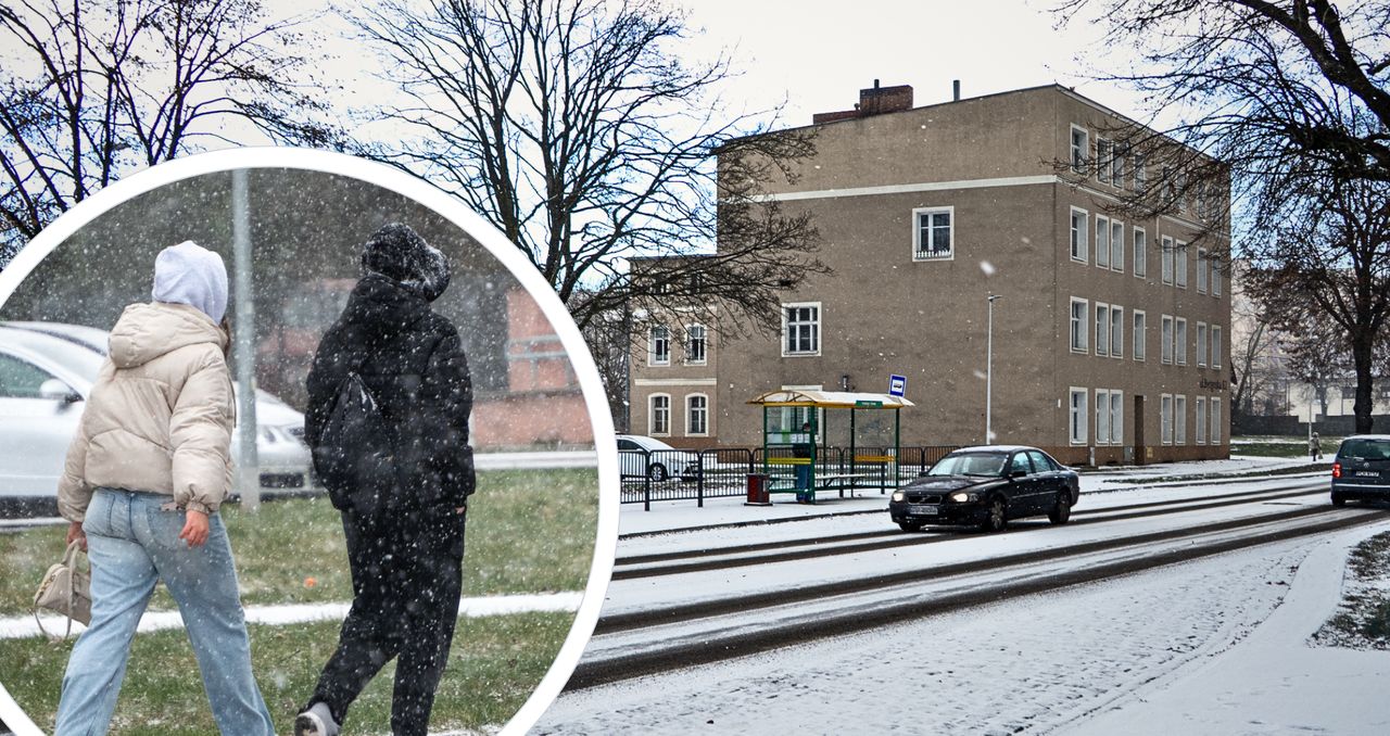 Zima zaskoczyła Piłę. Pierwszy śnieg pokrył miasto białym puchem