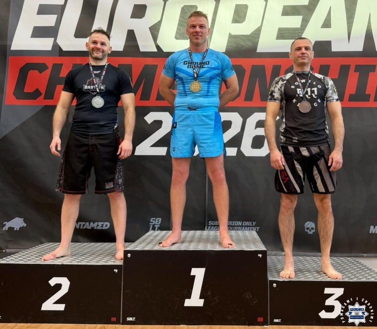Świętokrzyski policjant z medalem Mistrzostw Europy BJJ