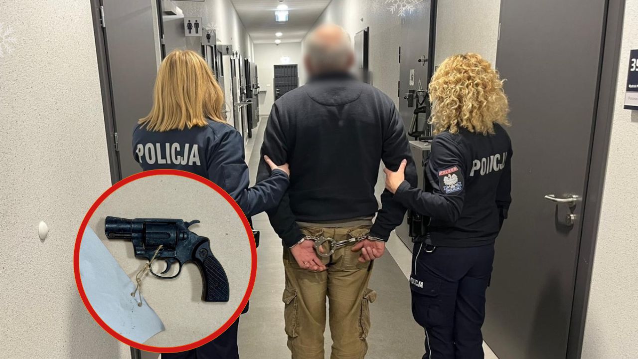 Groźby, zniszczony samochód i nielegalna broń. 61-latek trafił do aresztu