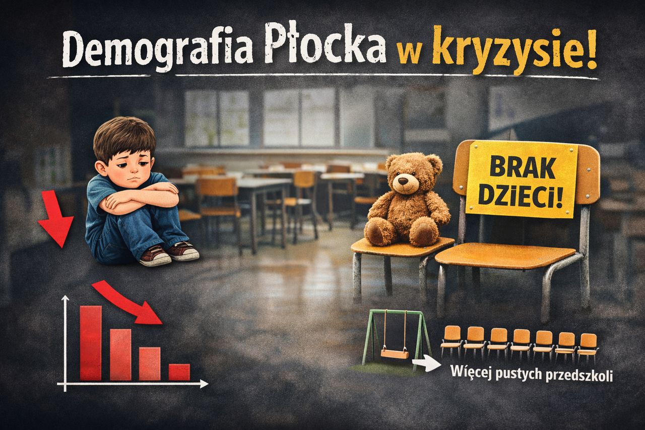Demografia Płocka w kryzysie. Coraz mniej dzieci, coraz więcej pustych miejsc w przedszkolach!