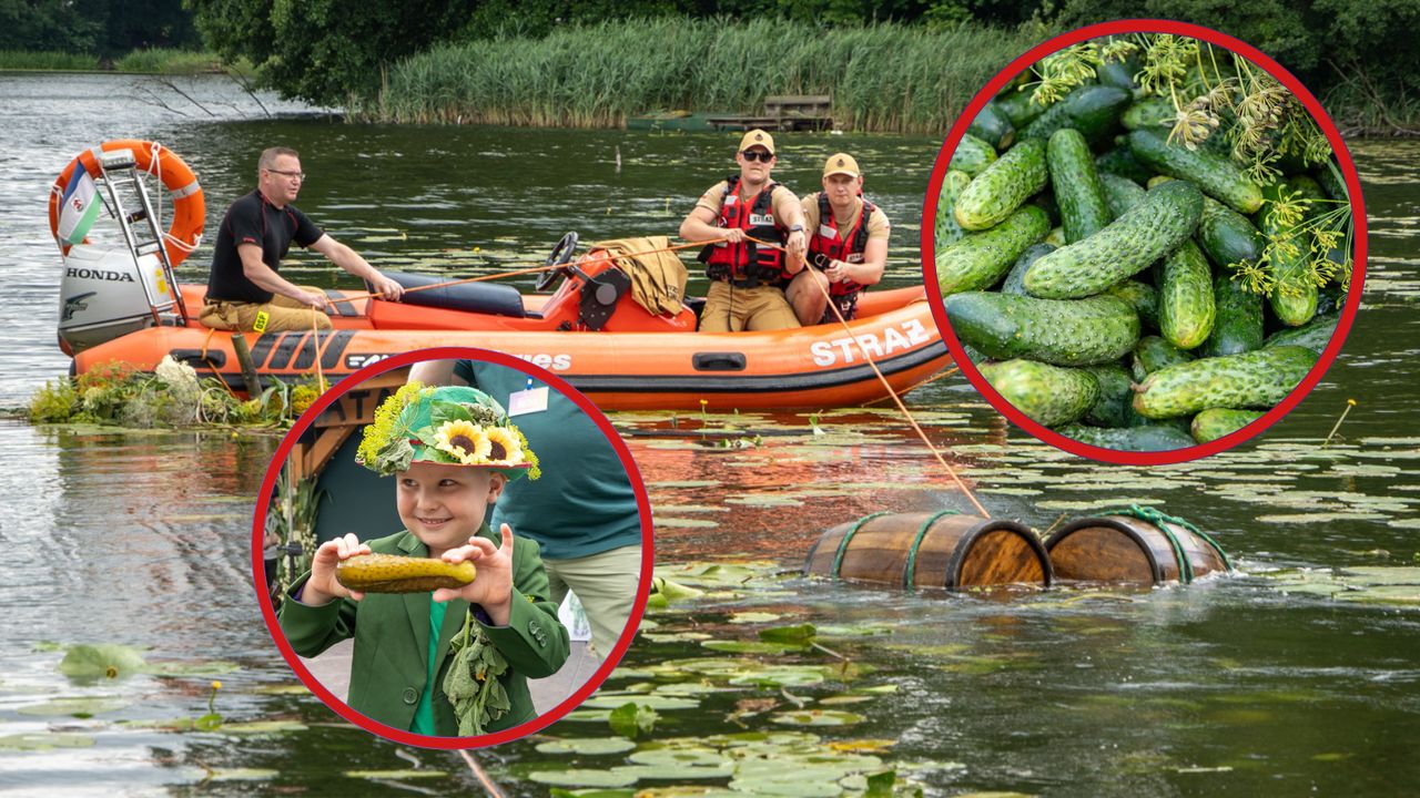 Ceremonia topienia beczek z ogórkami w jeziorze przyciągnęła tłumy