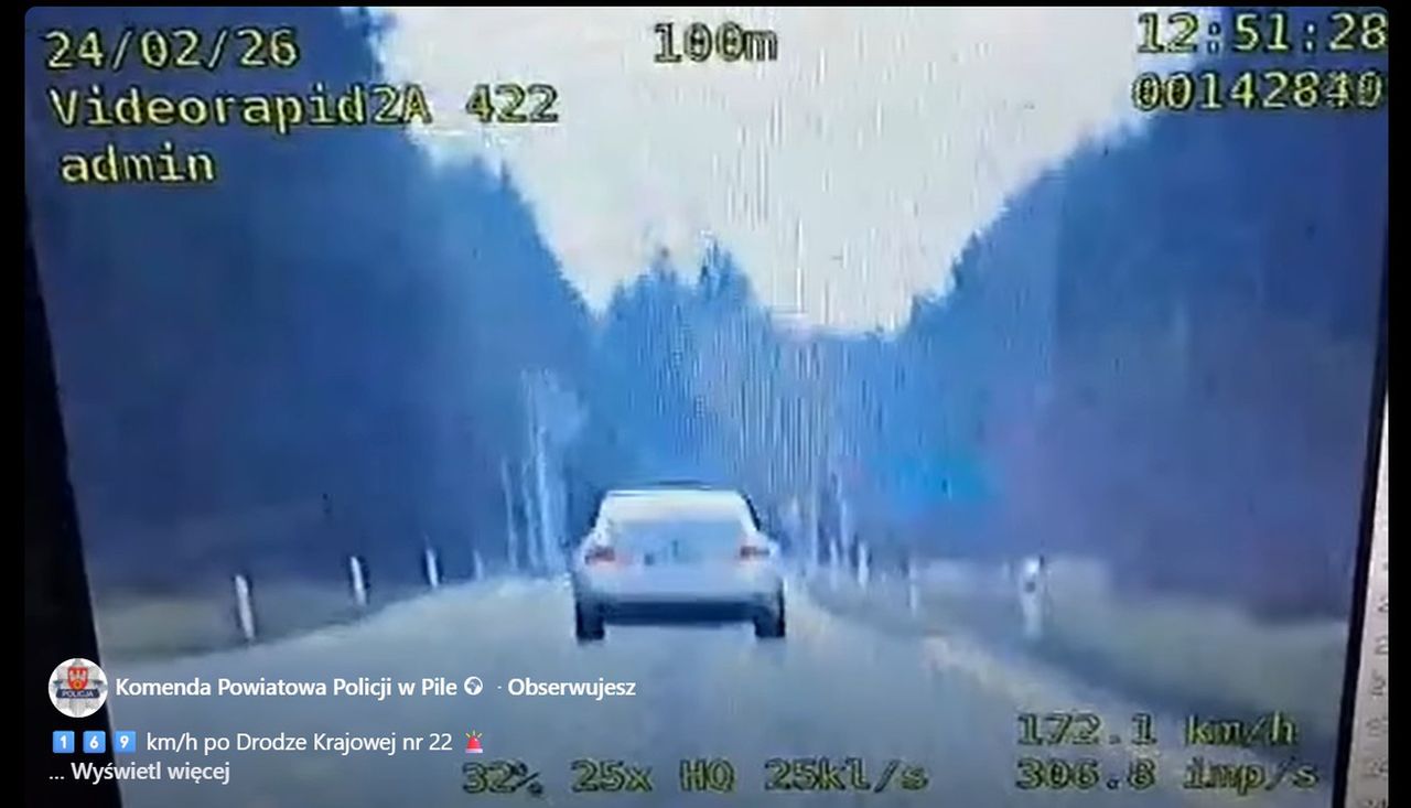 Szok na DK22. 169 km/h i 2500 zł mandatu