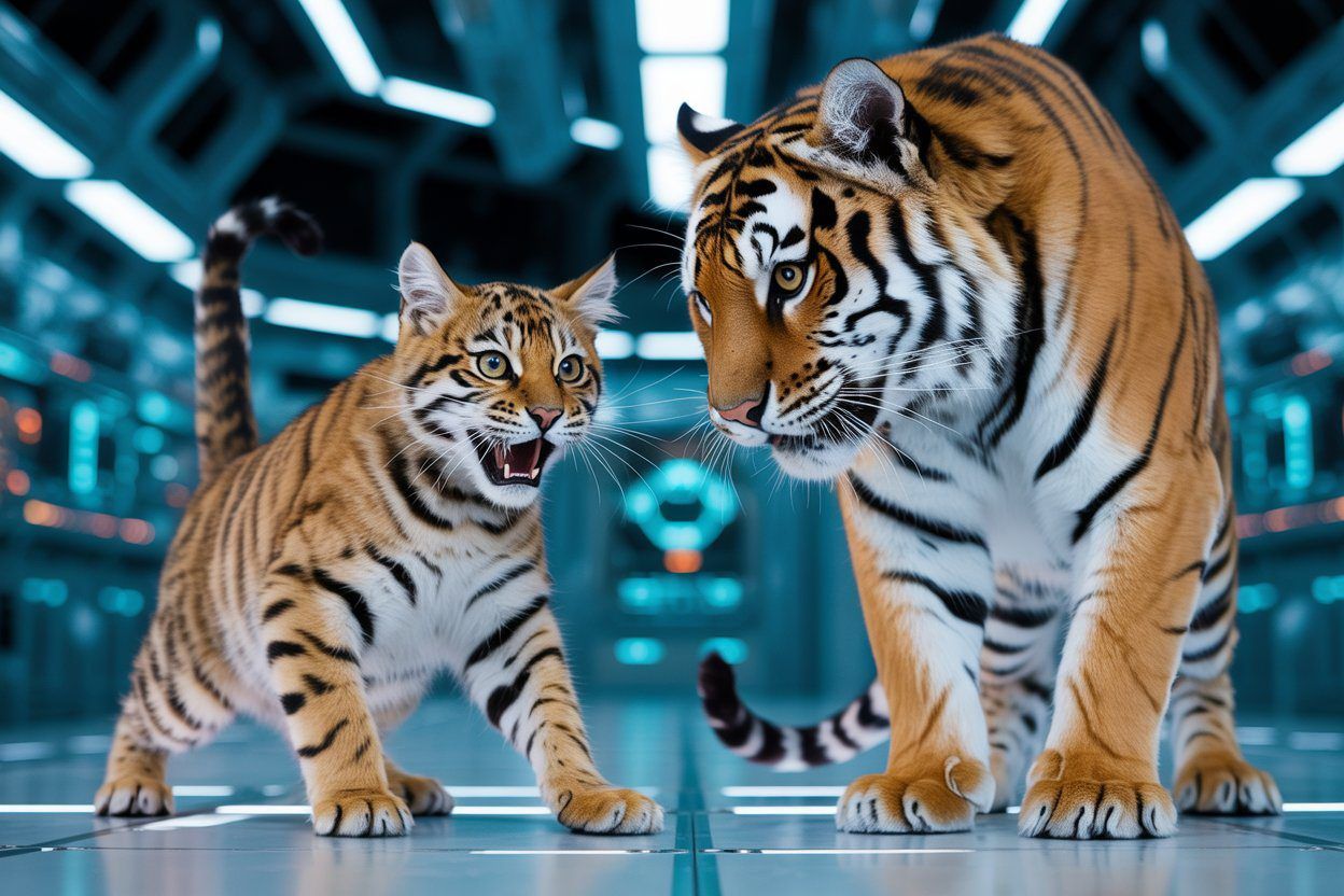 Kot i tygrys – więcej niż tylko rodzinna zbieżność. Jak codzienne rytuały łączą kota domowego i dzikiego