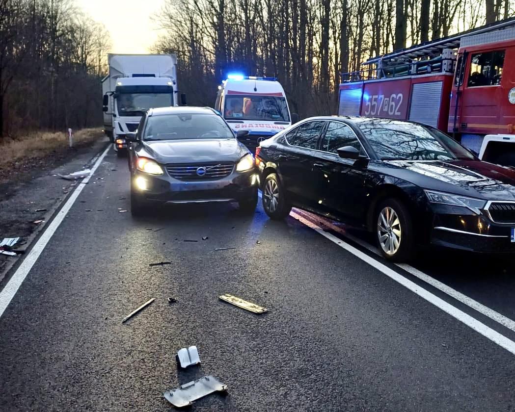 DK10 w okolicy Grabówna całkowicie zablokowana