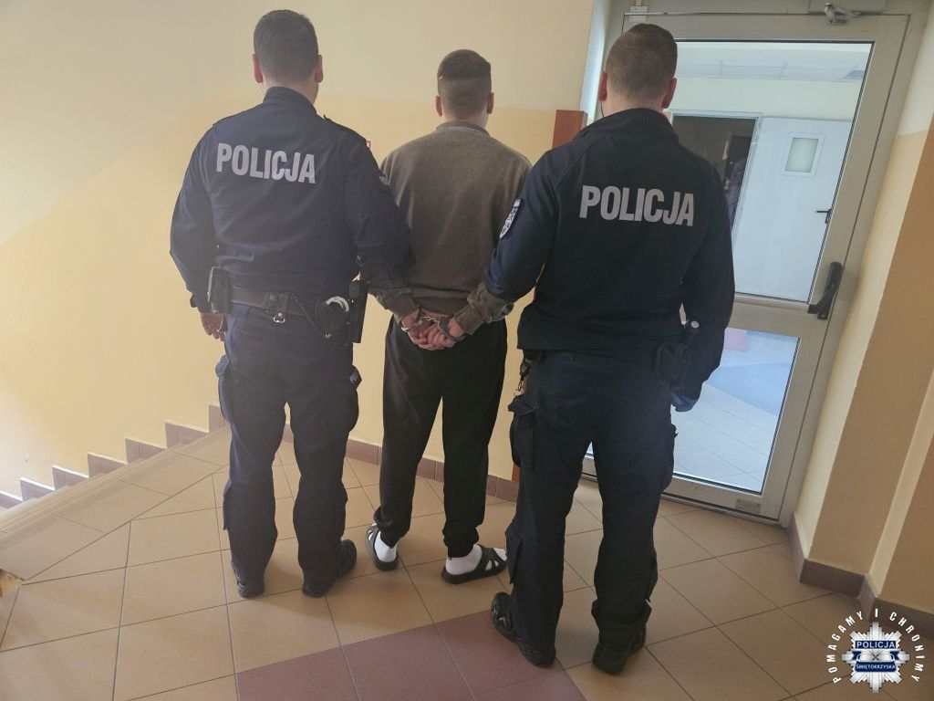 Poszukiwany 25-latek zatrzymany przez ostrowieckich kryminalnych. Trafi do więzienia za przestępstwo narkotykowe