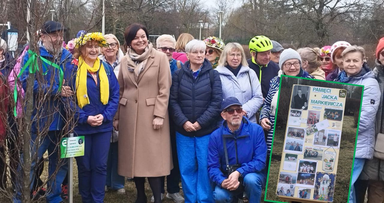 Piła: Posadzili drzewo pamięci dla Jacka Markiewicza