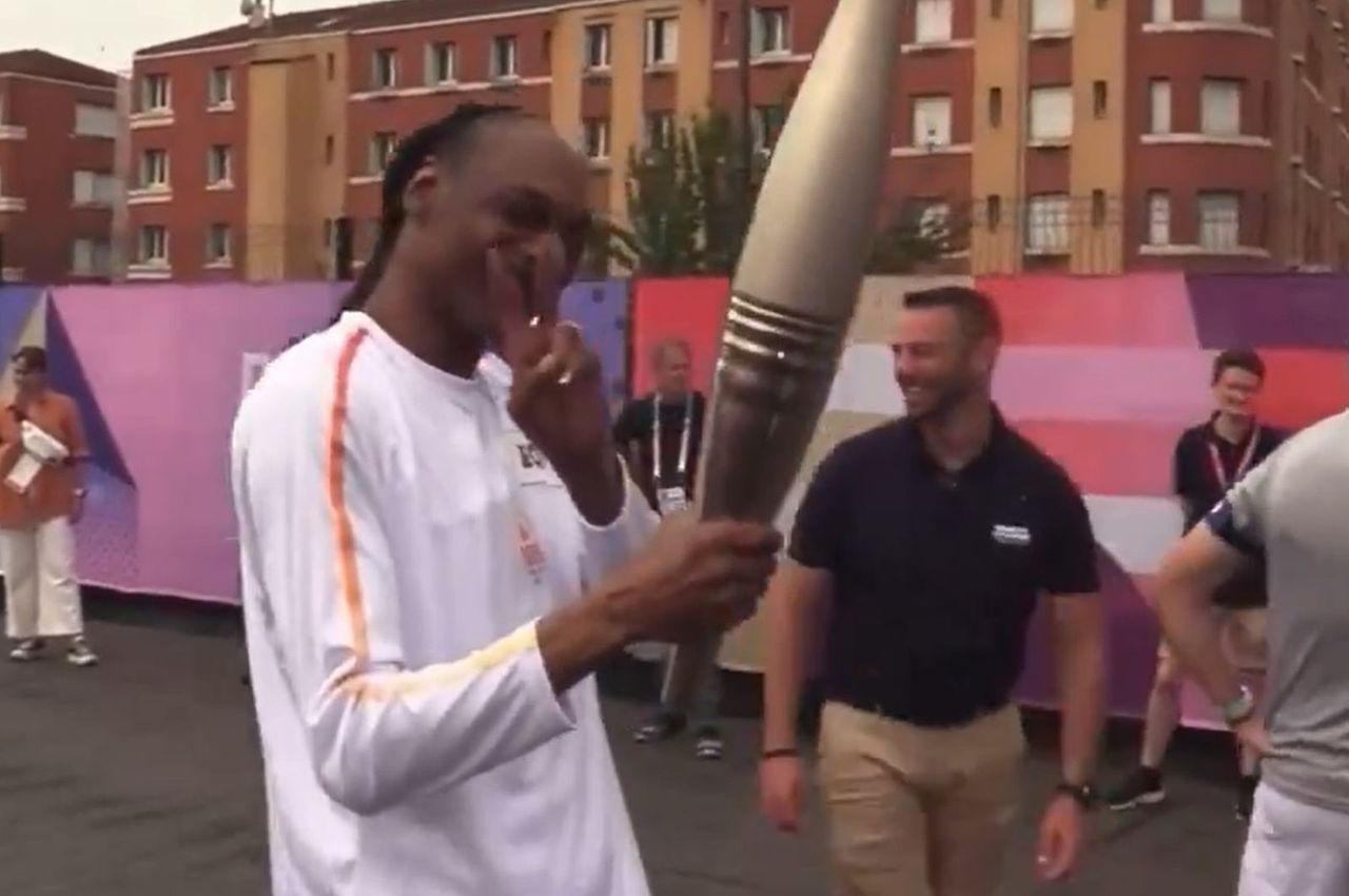 Snoop Dogg took over the Olympic torch. Simply have a look at the footwear he selected