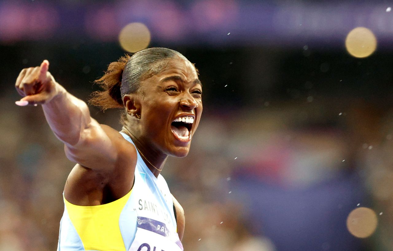 Historic 100m final! Saint Lucia celebrates