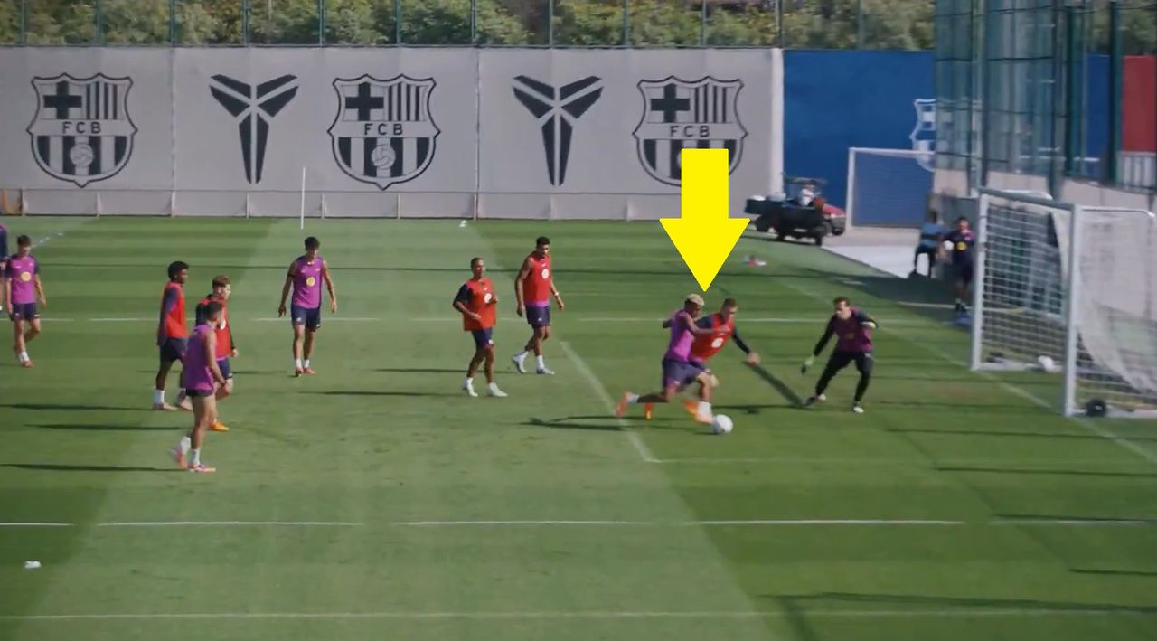 Yamal brylował na treningu. Szczęsny był bezradny [WIDEO]